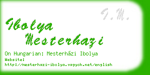 ibolya mesterhazi business card