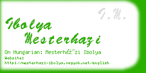 ibolya mesterhazi business card